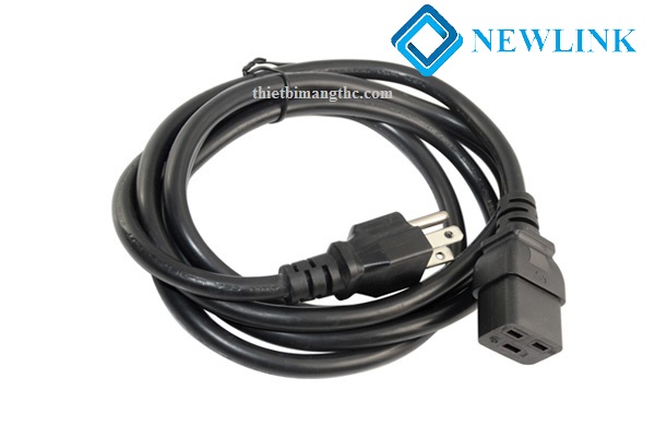 Dây nguồn C19 - ổ cắm 3 chân dài 1.5M NEWLINK 14AWG (2.08mm2)